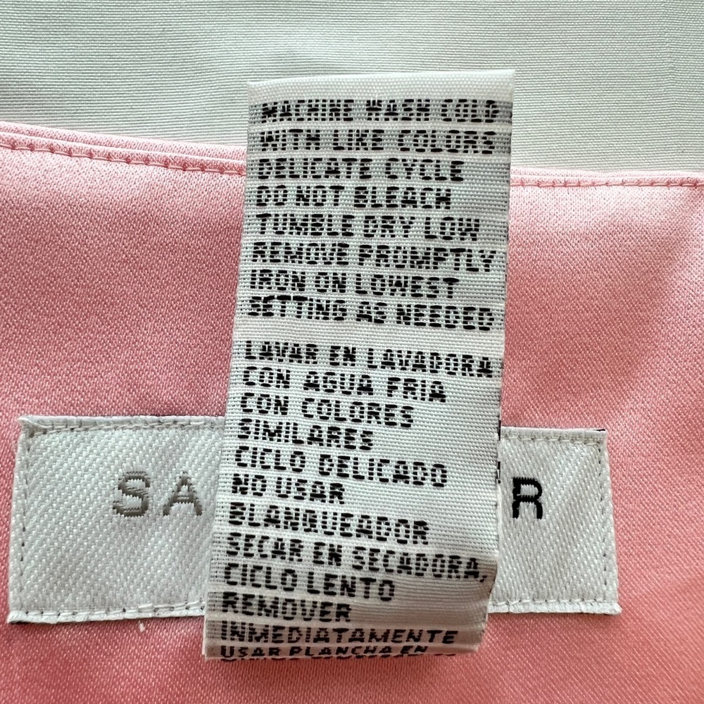Sag Harbor Pink Satin Blouse - Picture 6 of 6